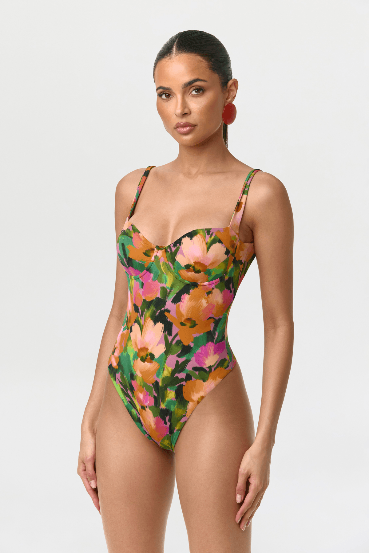 Naked Print Open Back Bodysuit - View 3 - Superr*