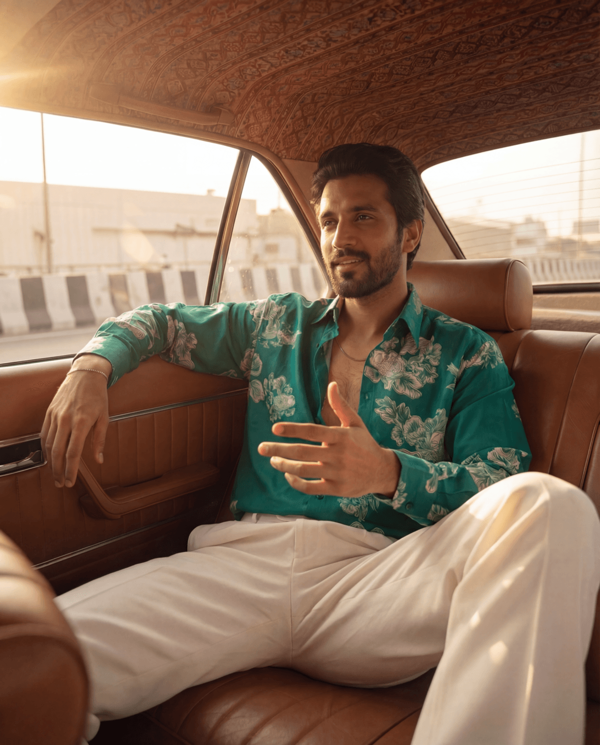 Seafoam Bloom in Green Oxford Collar Shirt - View 2 - Superr*