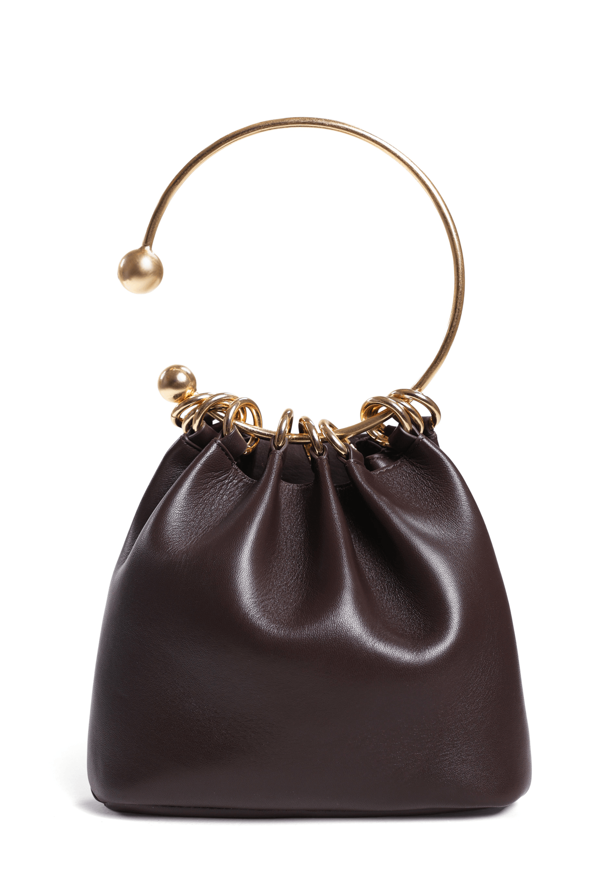 Halo Shoulder Bag with Ring Handle - Walnut Brown - View 2 - Superr*
