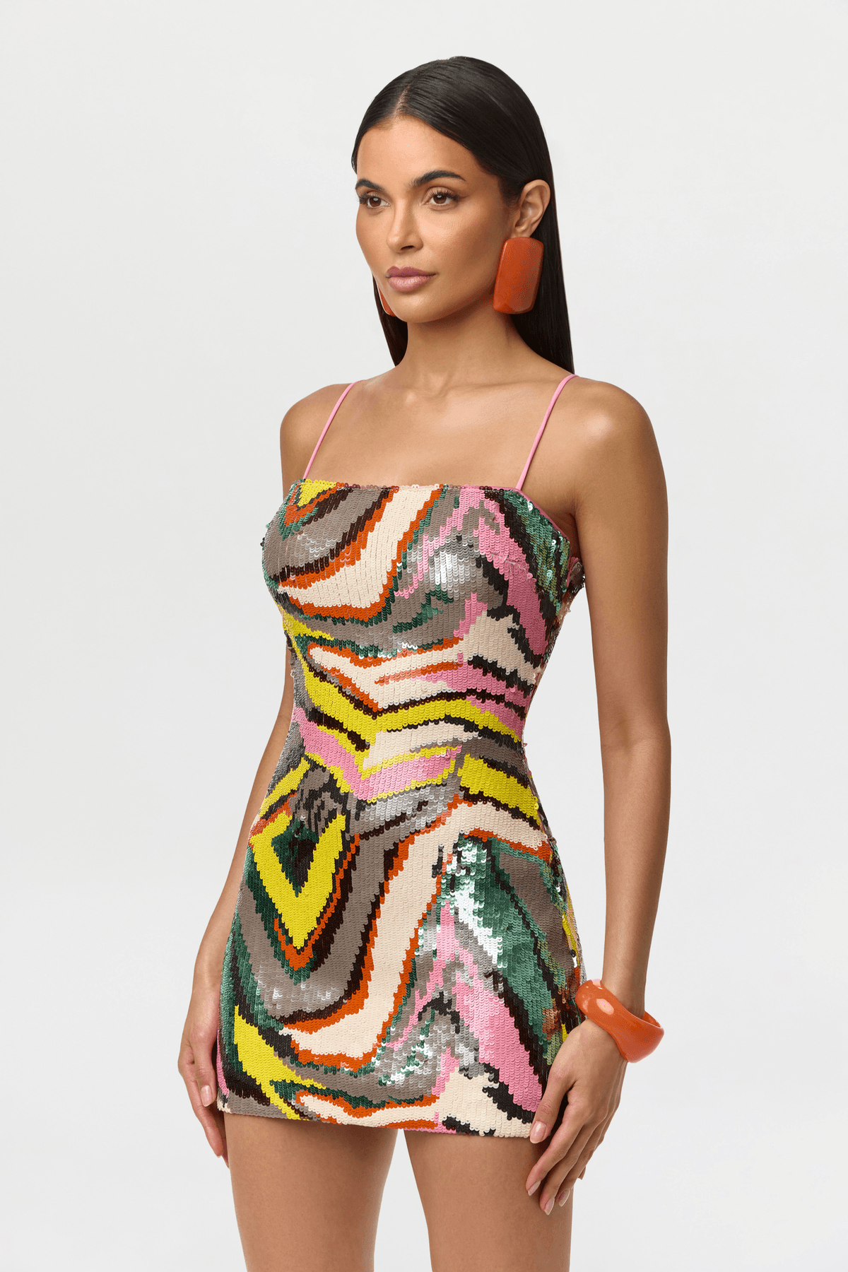 Sequin Abstract Mini Dress - View 4 - Superr*