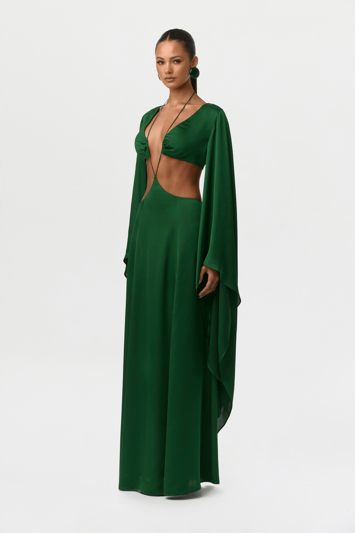 Satin Cutout Maxi Dress - View 2 - Superr*