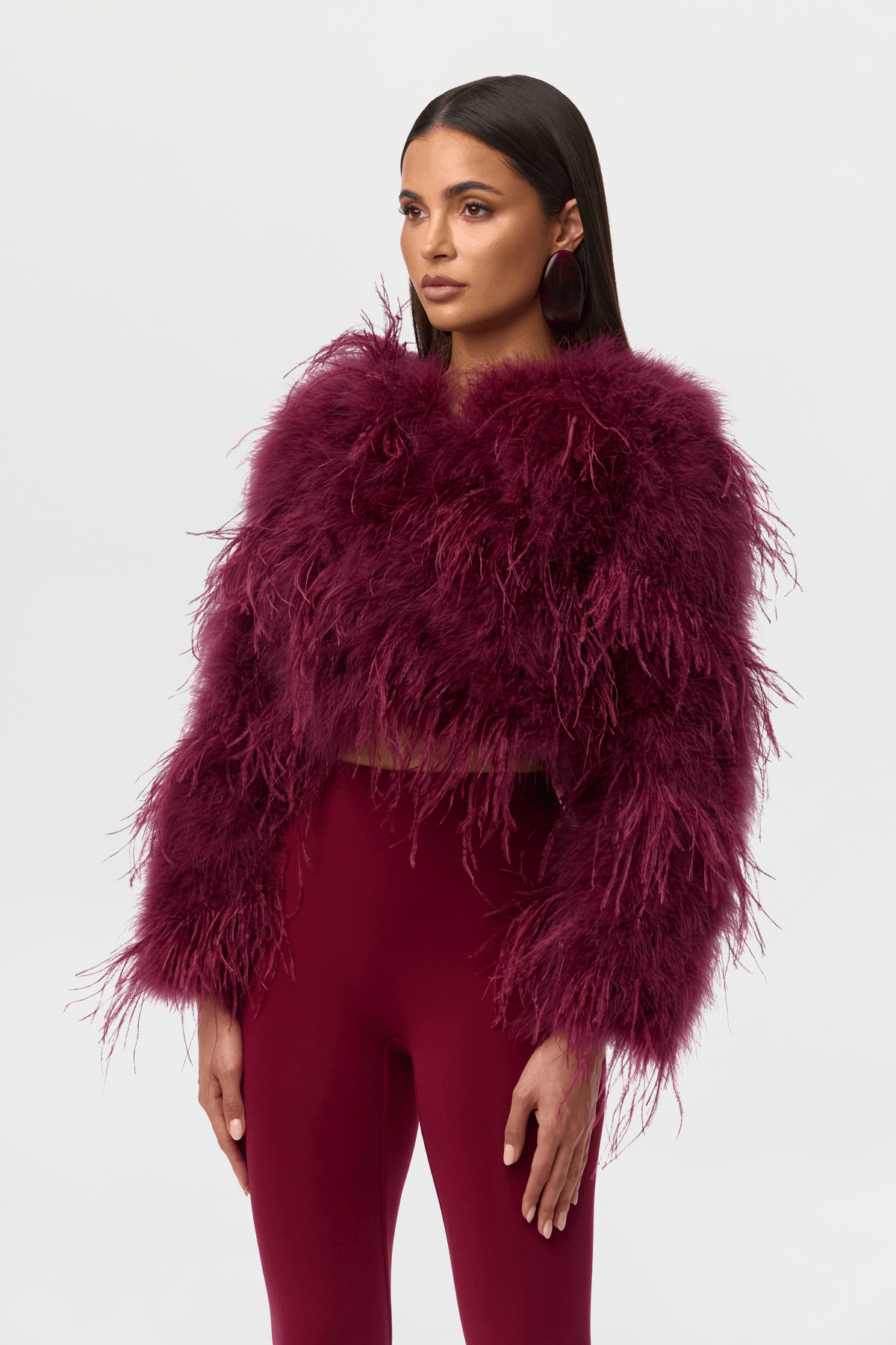 Feather Cropped Jacket - View 3 - Superr*