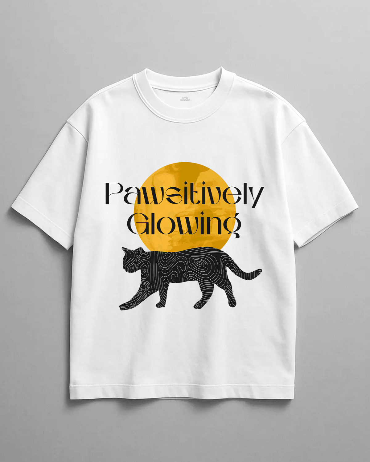 Pawsitively Glowing - Classic Oversized T-Shirt - View 2 - Superr*