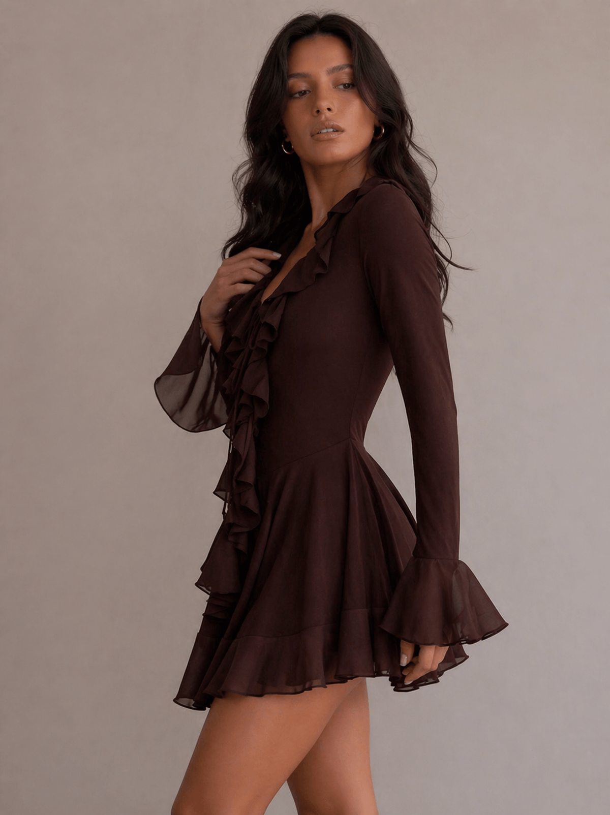 Michelle Ruffle Mini Dress - View 2 - Superr*