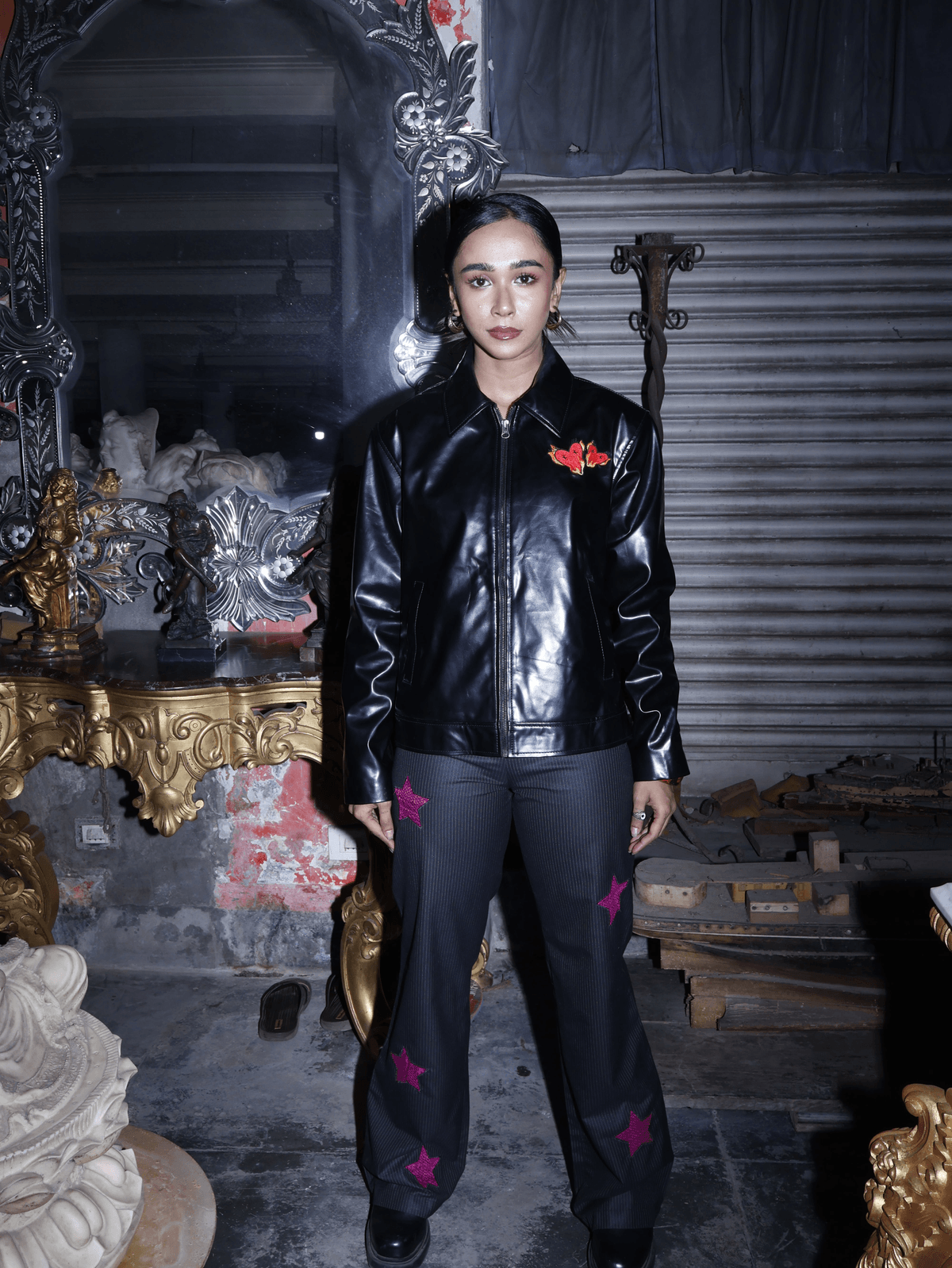twin flames leather jacket - View 2 - Superr*