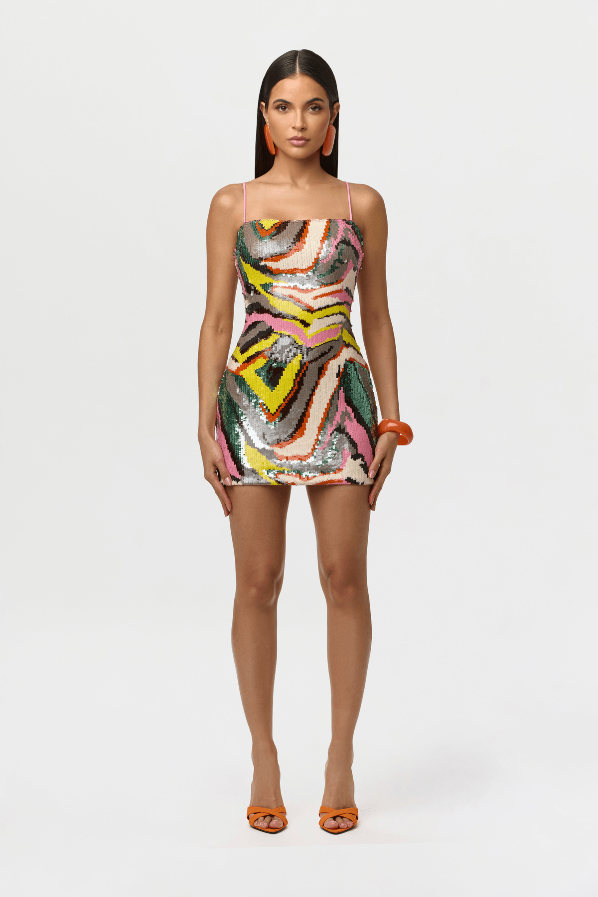 Sequin Abstract Mini Dress - View 3 - Superr*