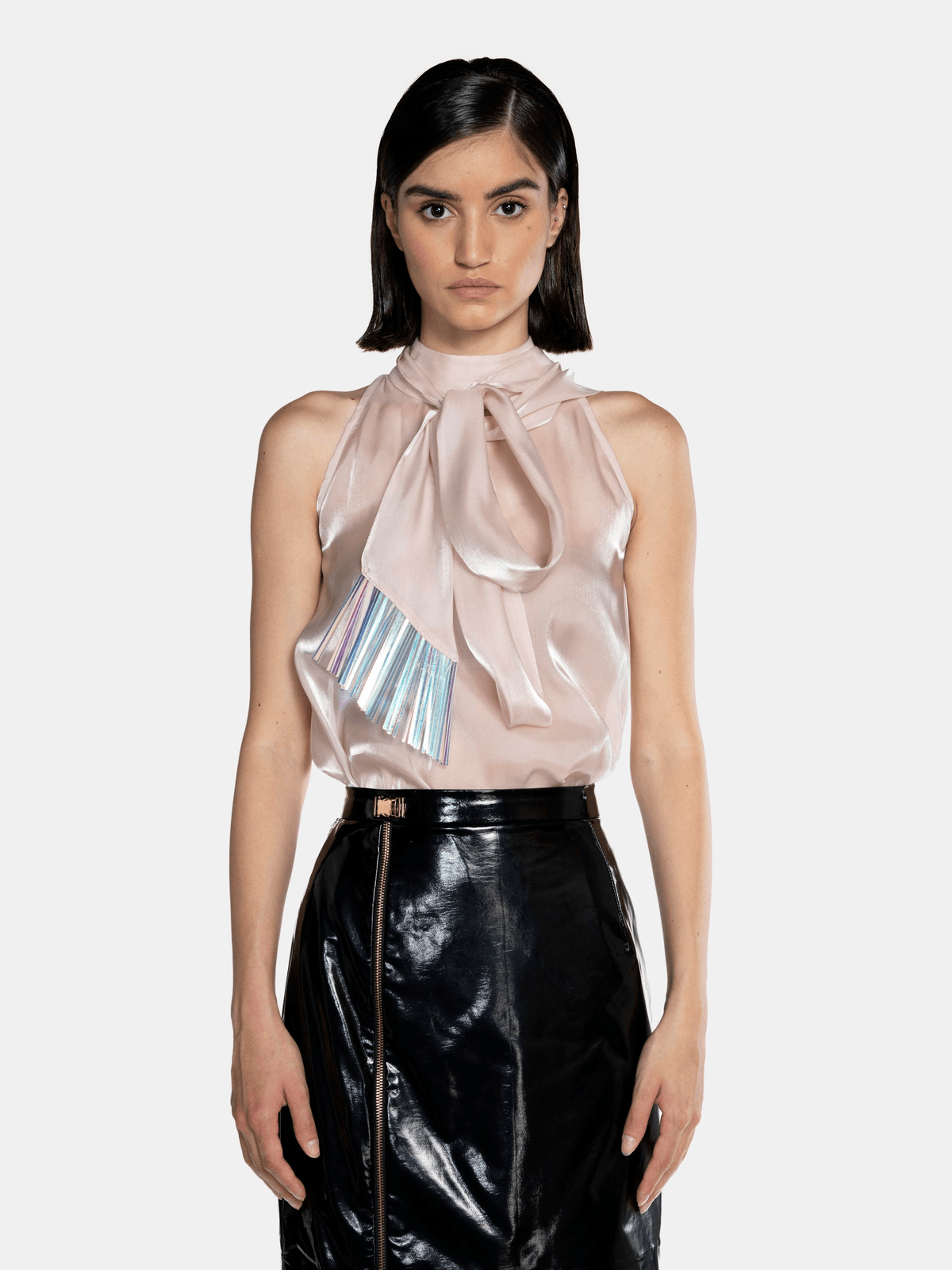 Fluid Organza Fringe Top - Orchid Pink - View 2 - Superr*