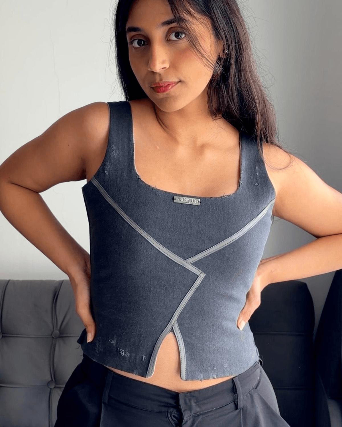 AUTO CORSET DISTRESS GREY - View 2 - Superr*