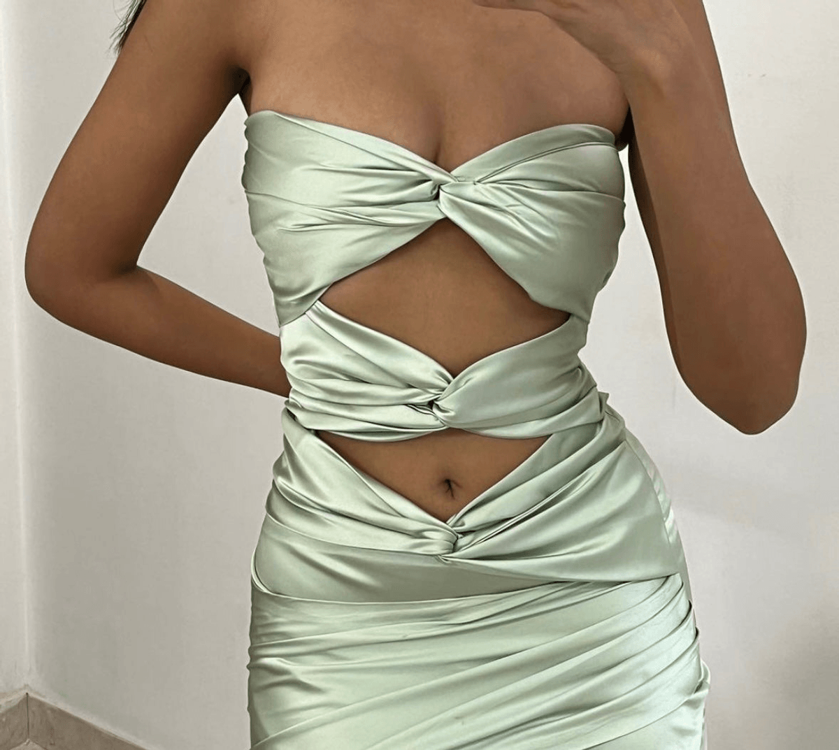 Green Cut Out Dress - View 3 - Superr*