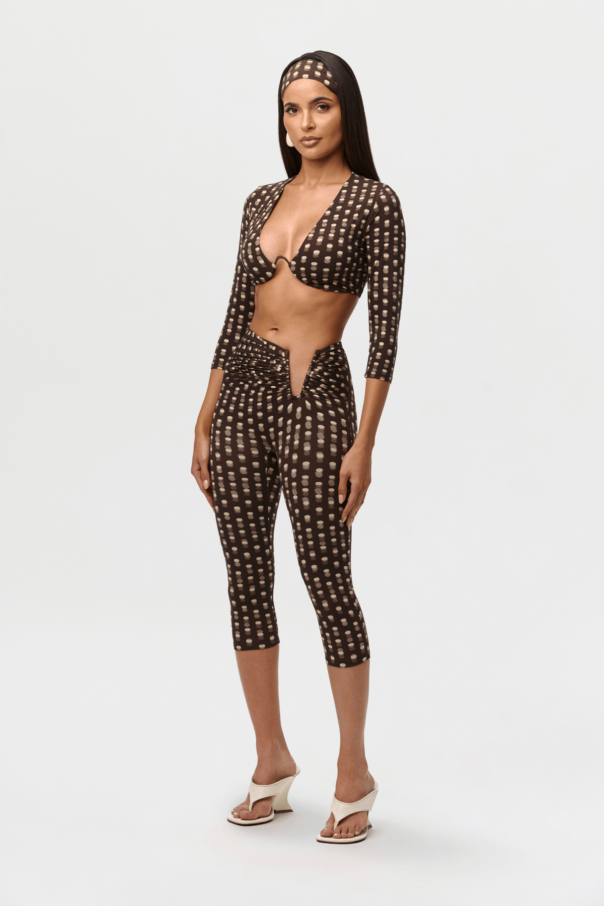 Naked Print Wired Capri Leggings - View 3 - Superr*