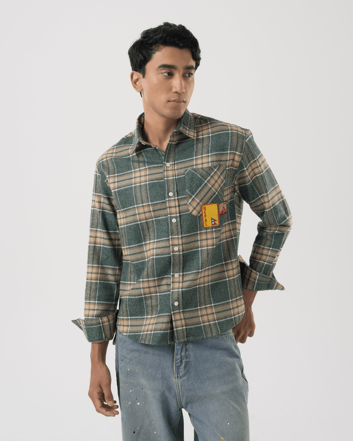 Ascend Flannel Sage - View 3 - Superr*