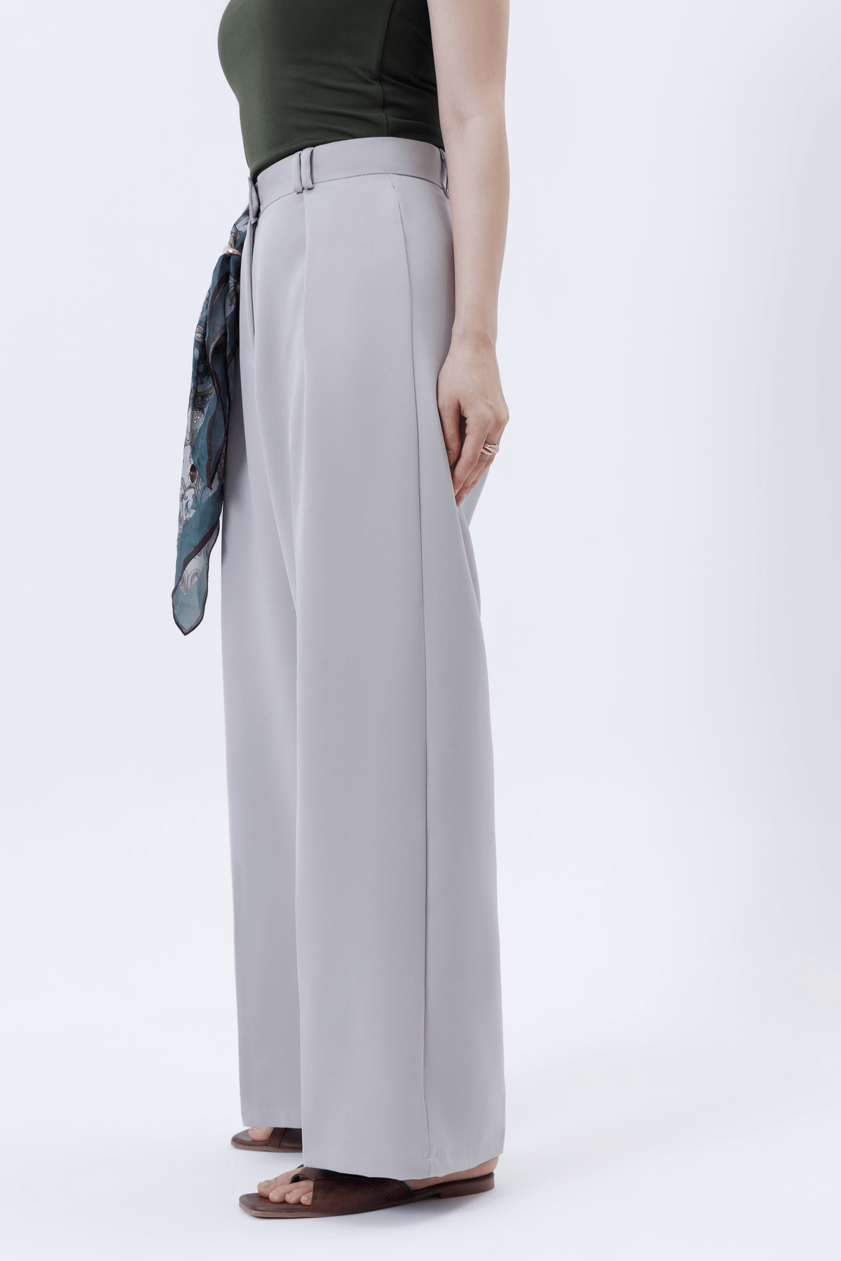 Pleated Parallel Trousers - View 2 - Superr*