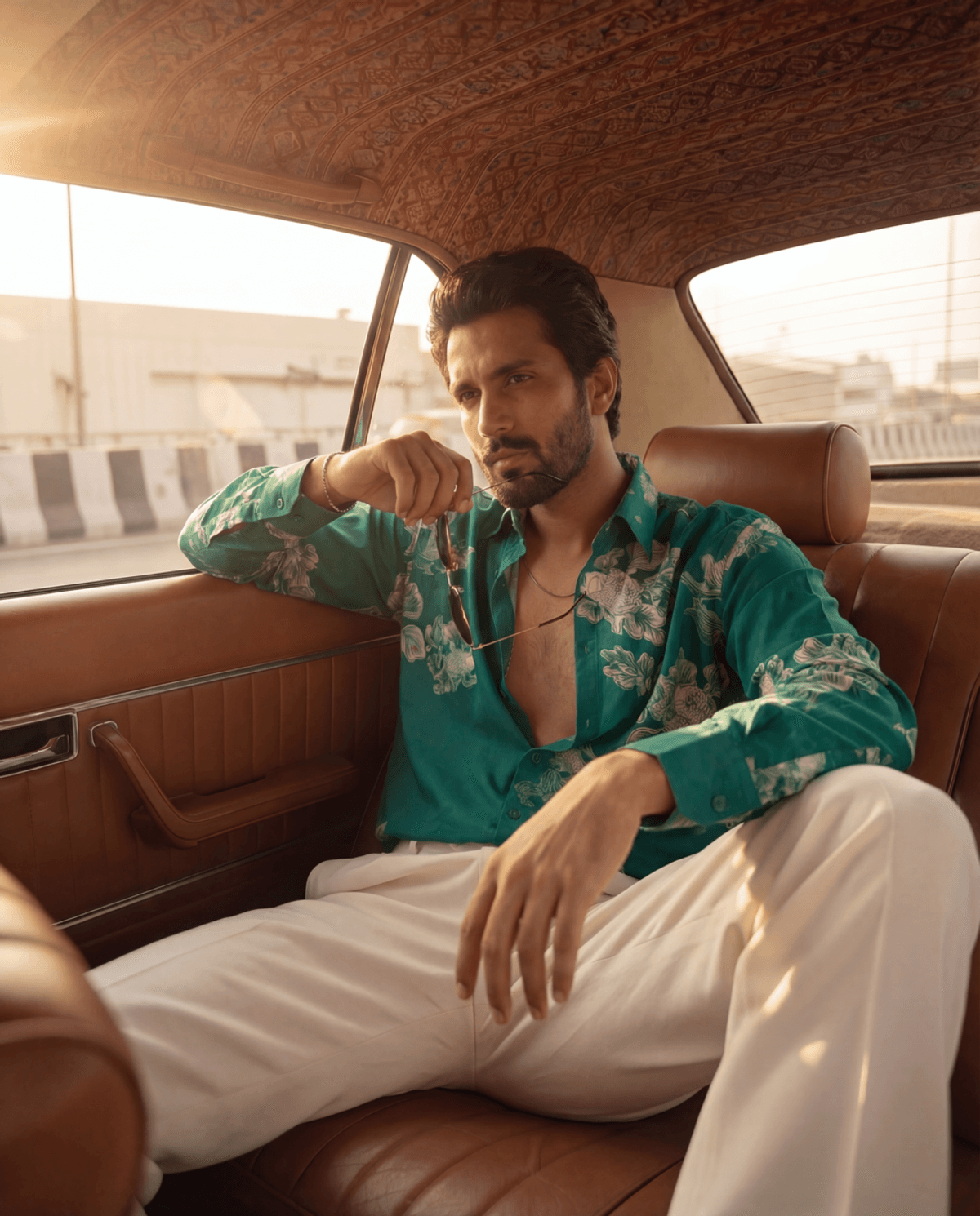 Seafoam Bloom in Green Oxford Collar Shirt - View 4 - Superr*