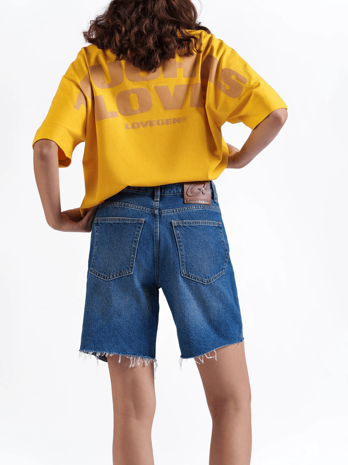 Basic Denim Shorts Dark Blue - View 3 - Superr*