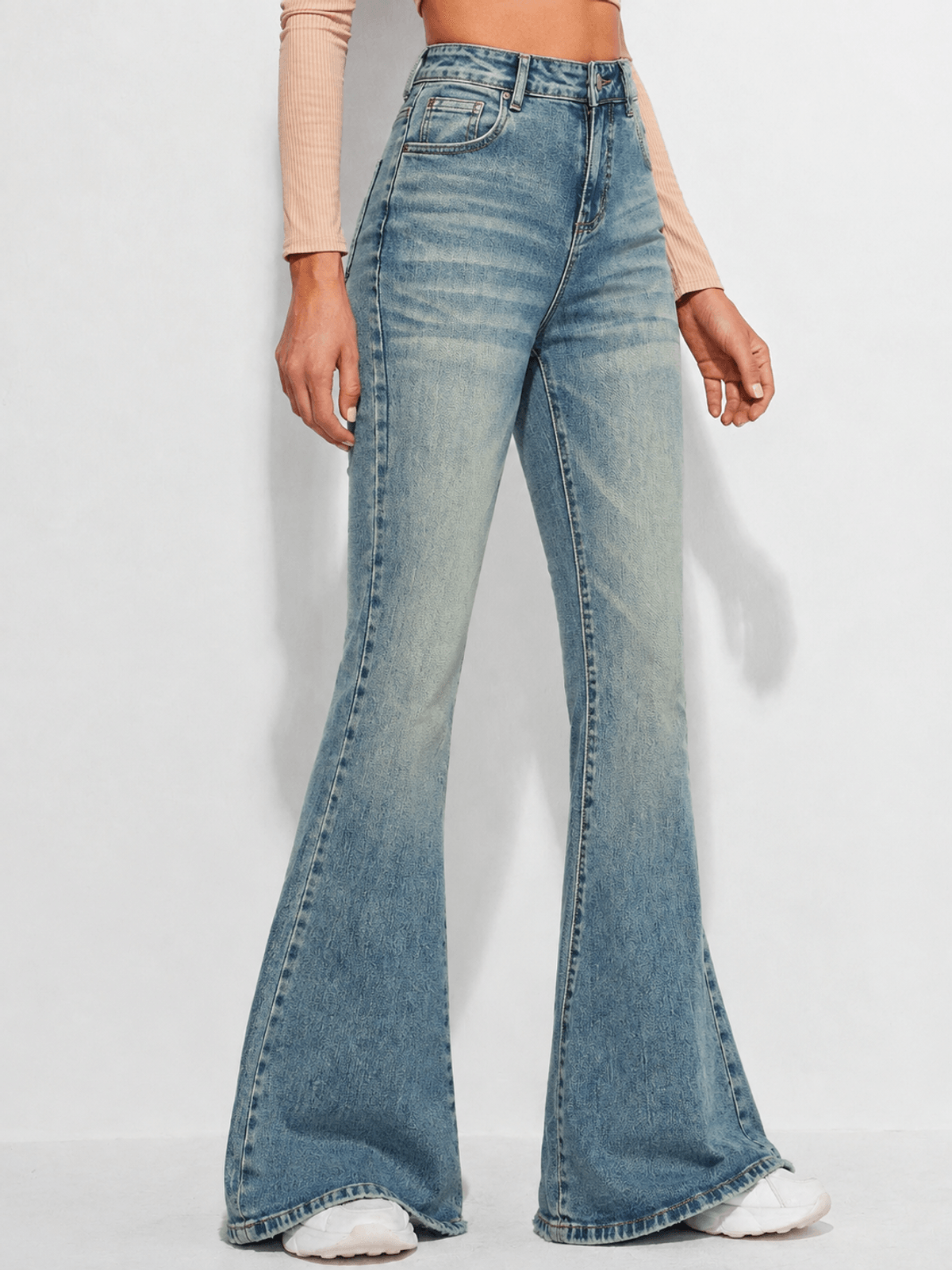 Blue Rinse Flare Fit Jeans - View 2 - Superr*