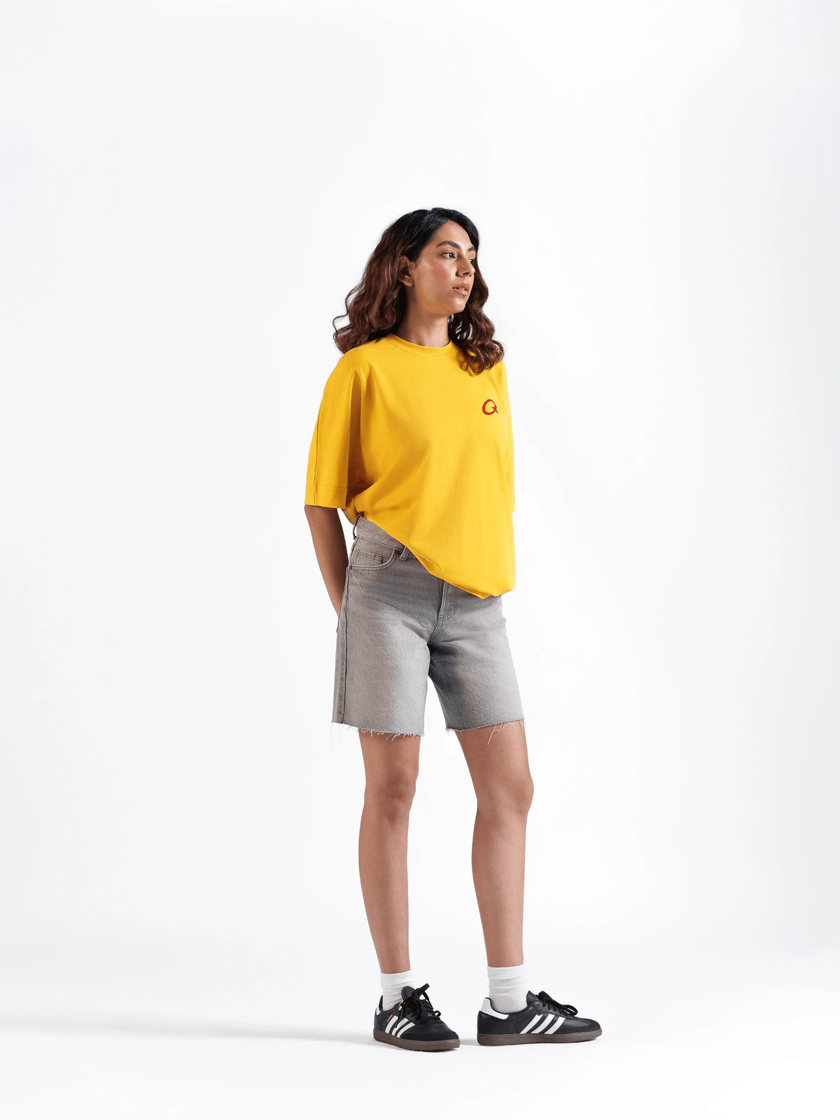 Basic Denim Shorts Grey - View 2 - Superr*