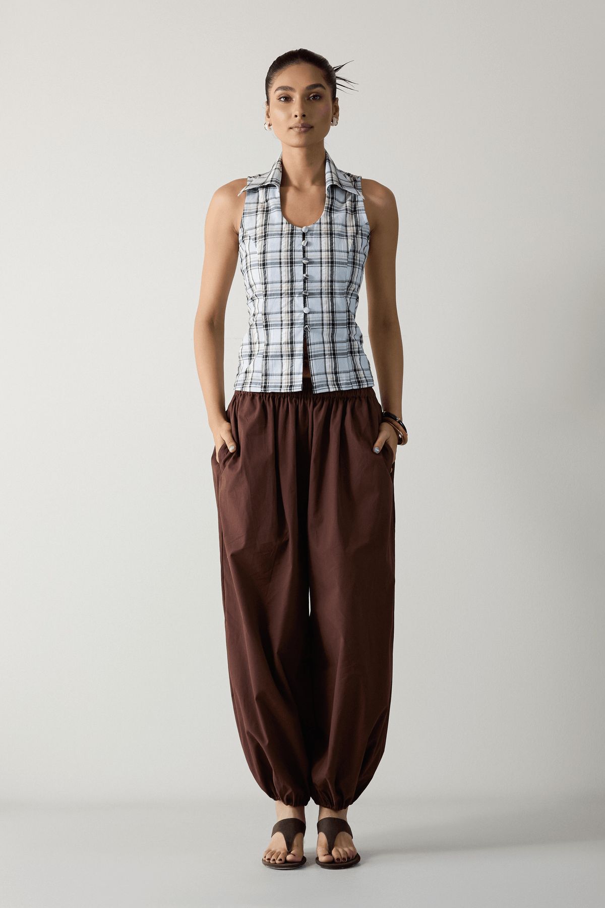 The City Halter Shirt- Blue - View 2 - Superr*