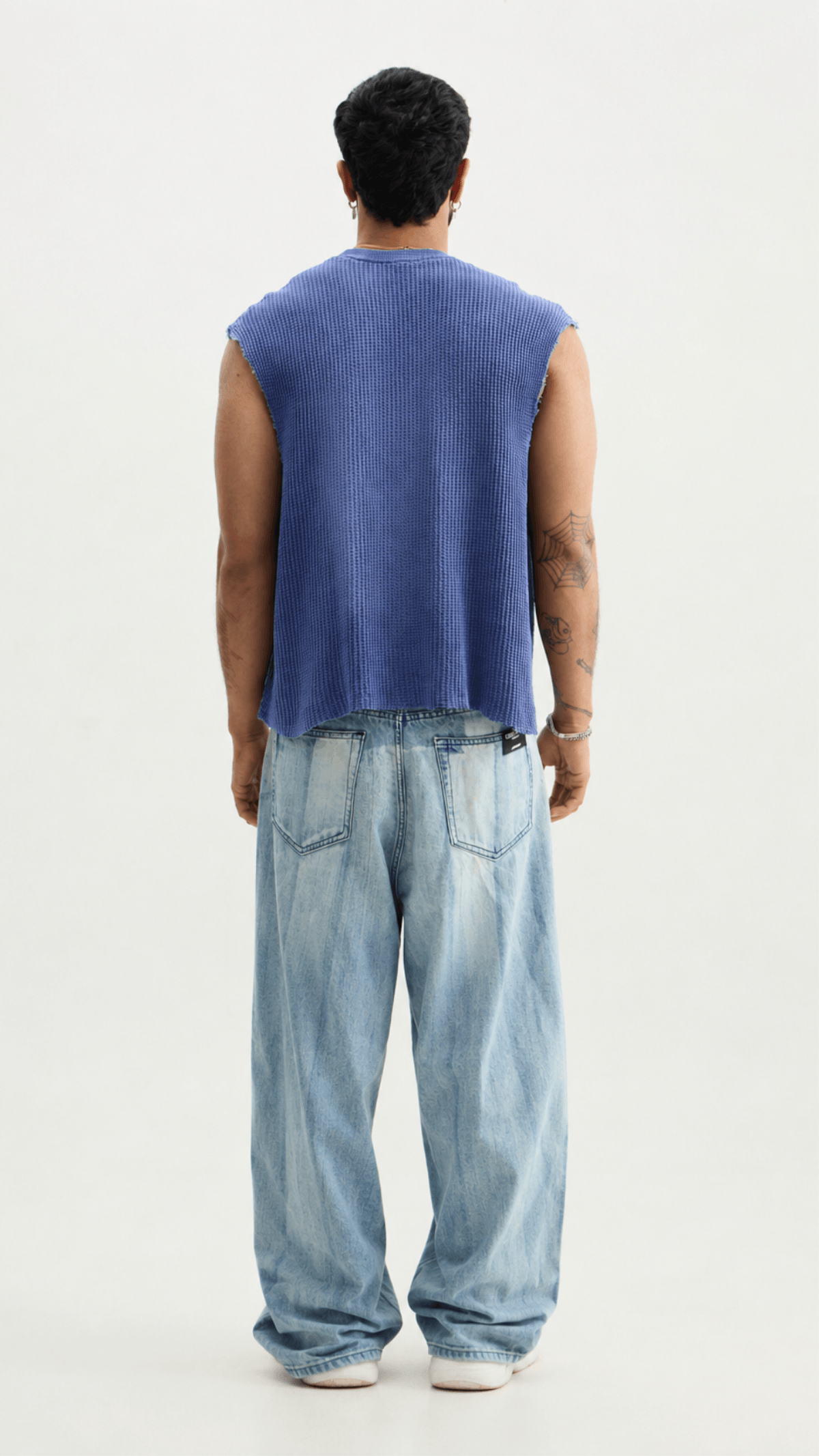 Blue Wash Waffle Vest - View 3 - Superr*