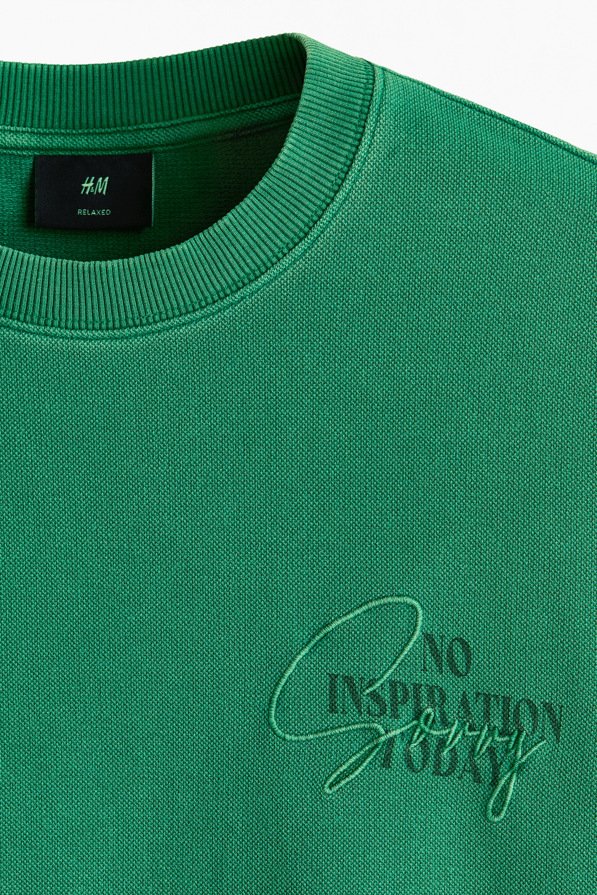 Men’s Green/No Inspiration Today Relaxed Fit motif-detail cotton T-shirt - View 3 - Superr*