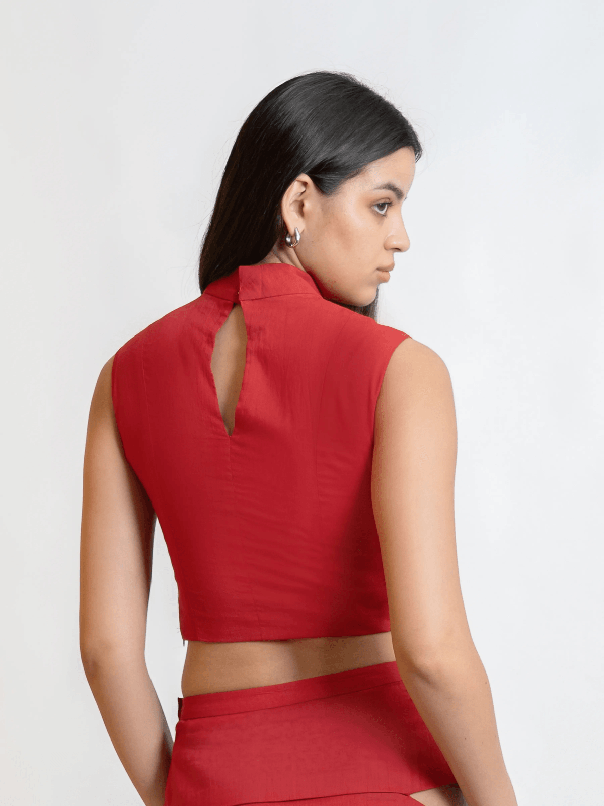 Red Structured Top - View 4 - Superr*