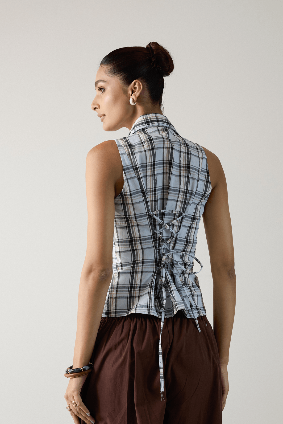 The City Halter Shirt- Blue - View 4 - Superr*