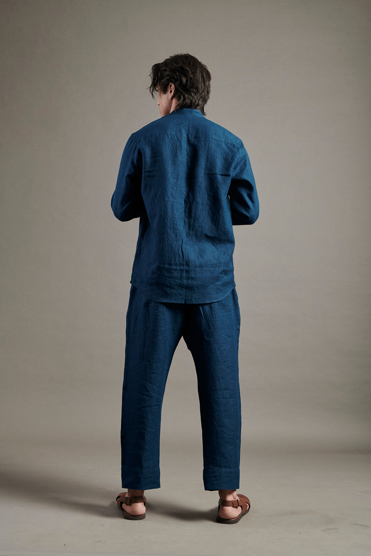 Indigo Co-Linen Men's Lounge Pants - View 4 - Superr*
