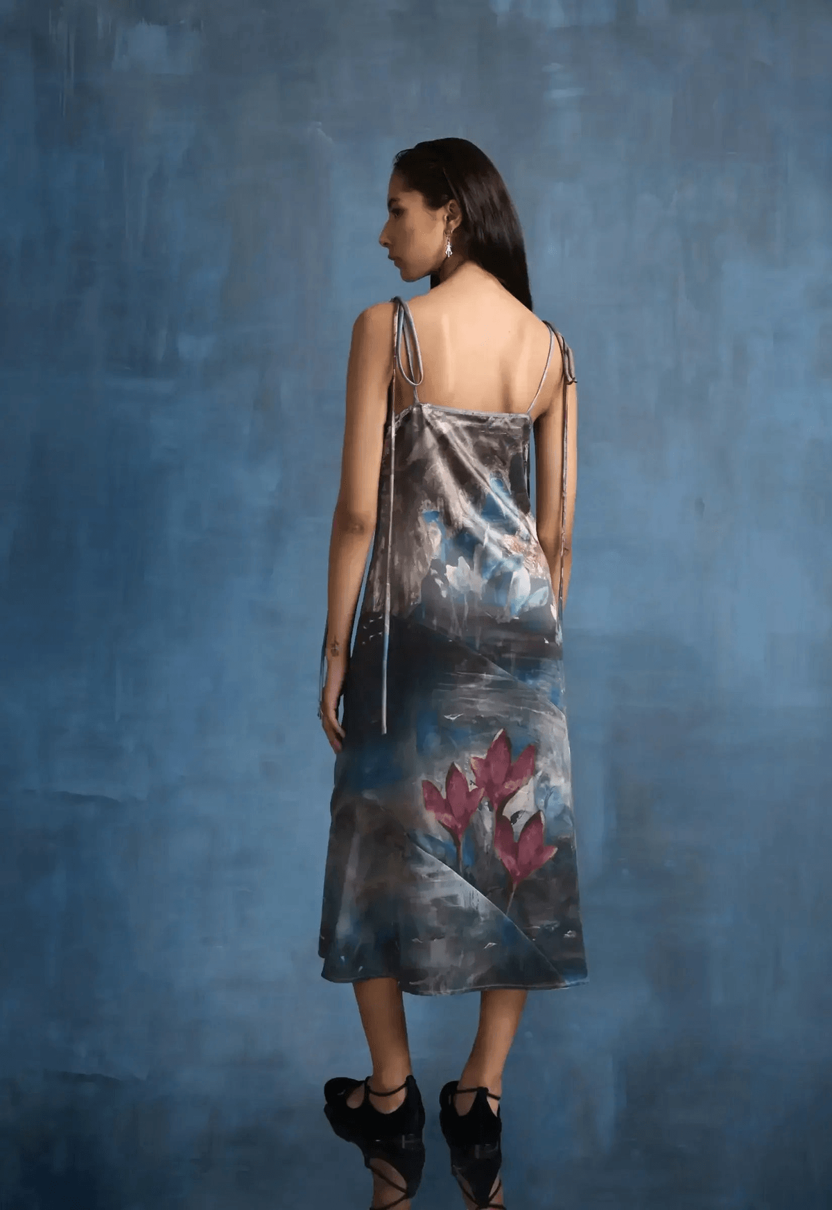 Dream Of The Orient Midi Satin Dress - View 3 - Superr*