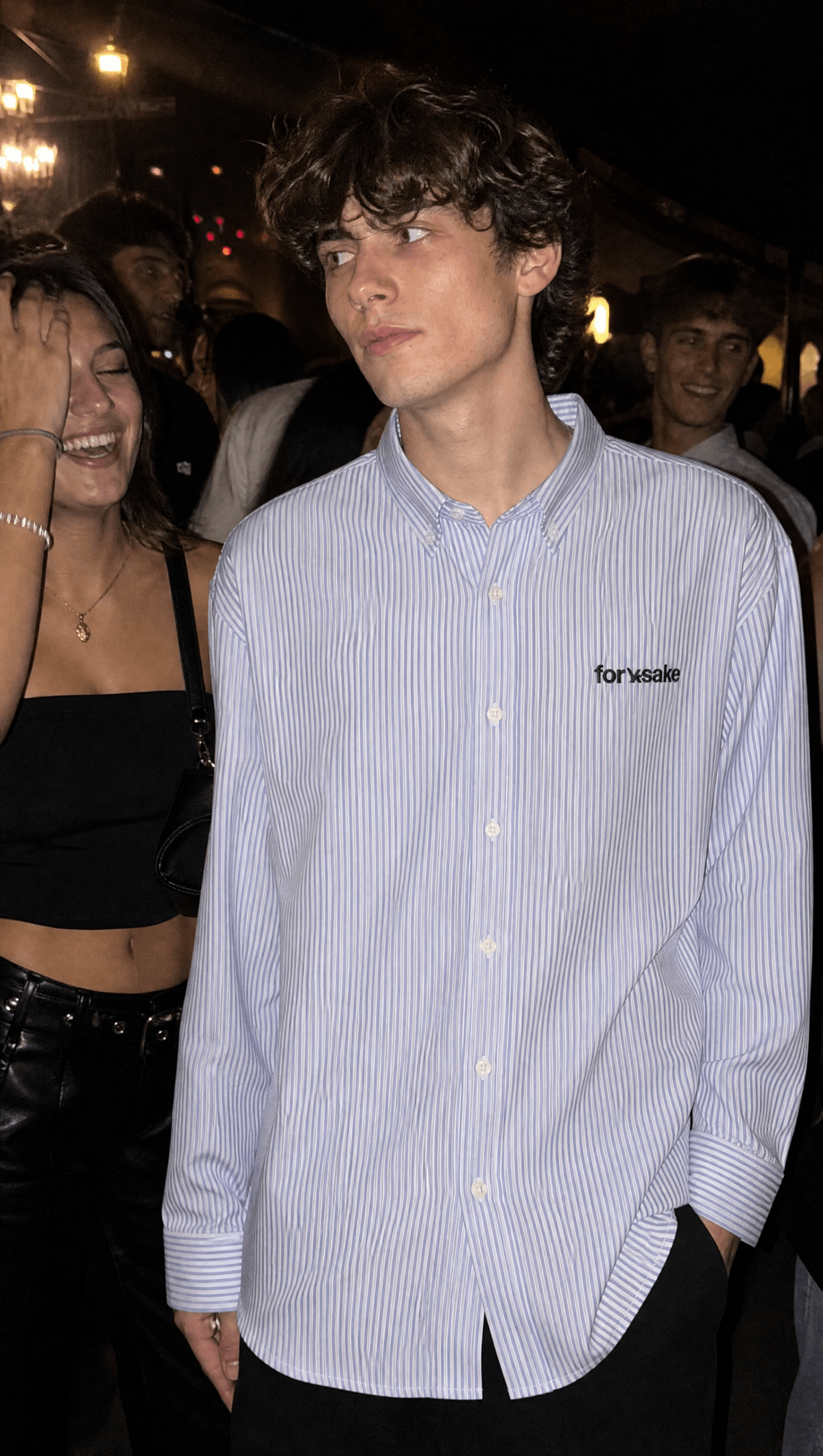 Forfksake God's Plan Blue Striped Shirt - View 4 - Superr*
