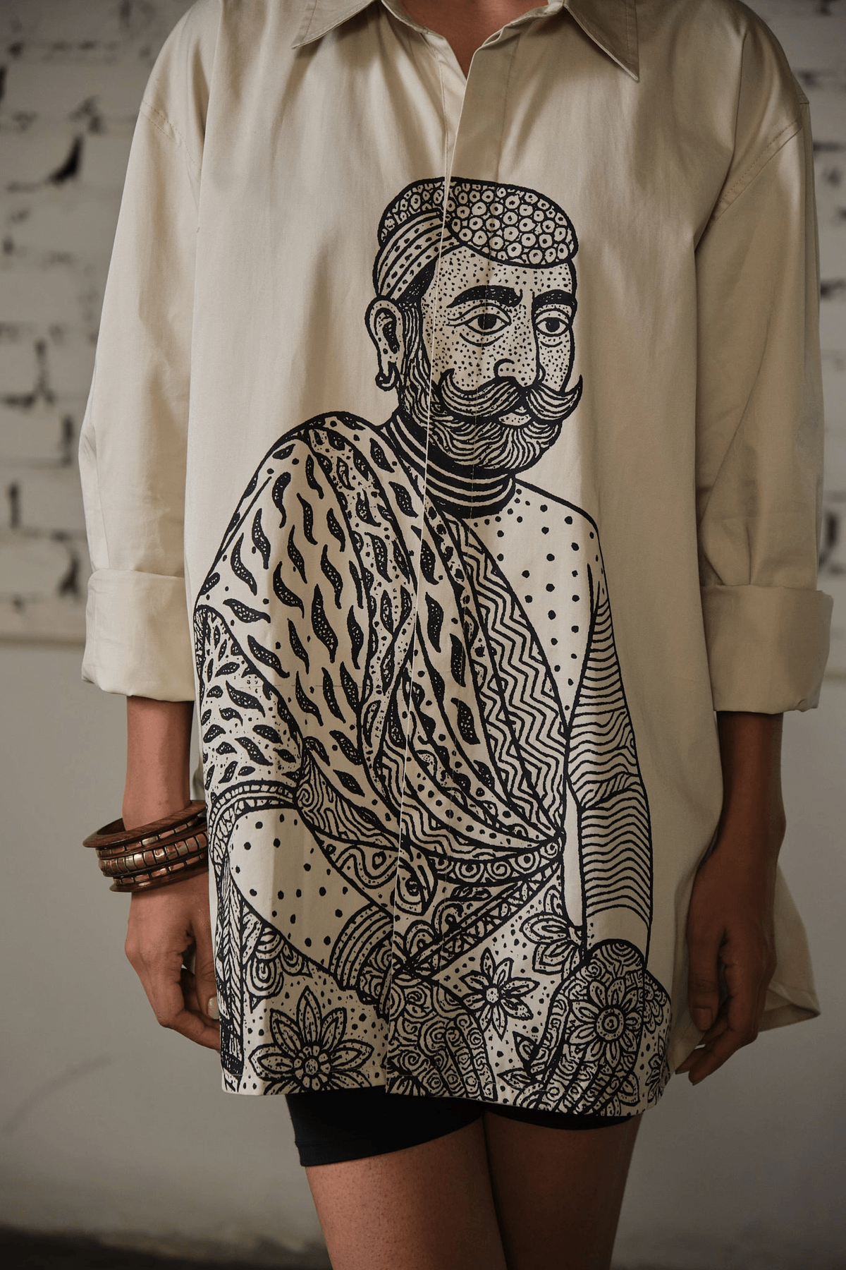 SAWAI OVERSIZED SHIRT-BEIGE - View 4 - Superr*