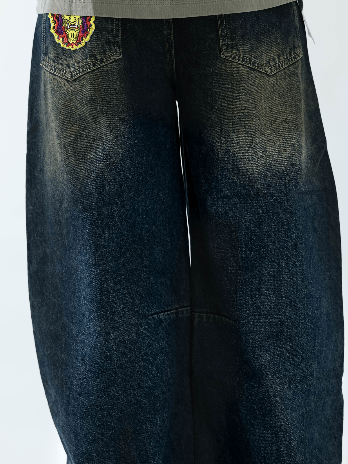 Black Fused Embroidered Barrel Fit -The Hanya - View 2 - Superr*