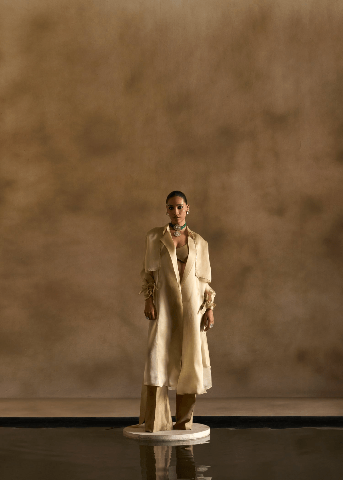Margot Beige Gold Trench Set - View 3 - Superr*