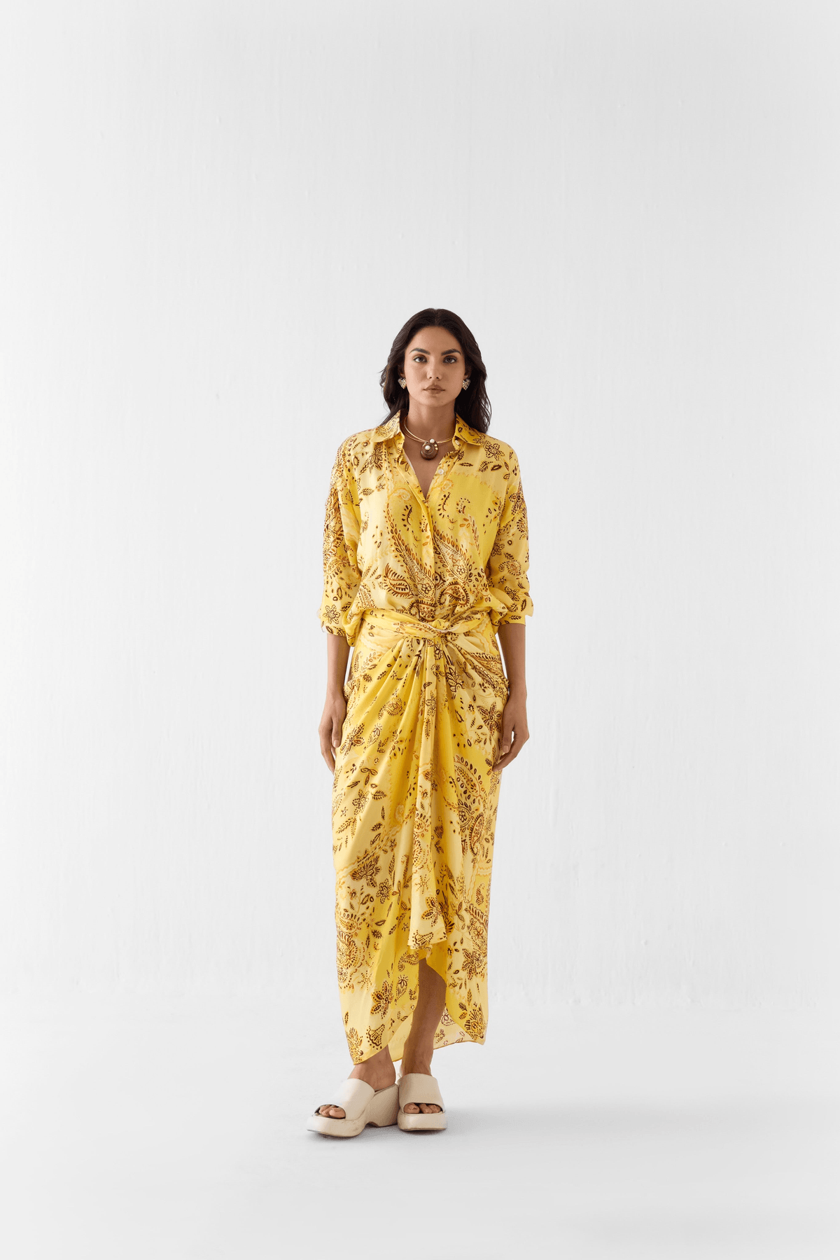 AMBI DRAPED SHIRT DRESS - View 3 - Superr*