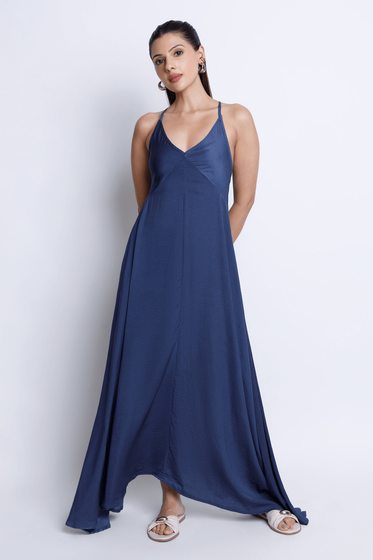 Strappy V-Neck Midi - View 4 - Superr*