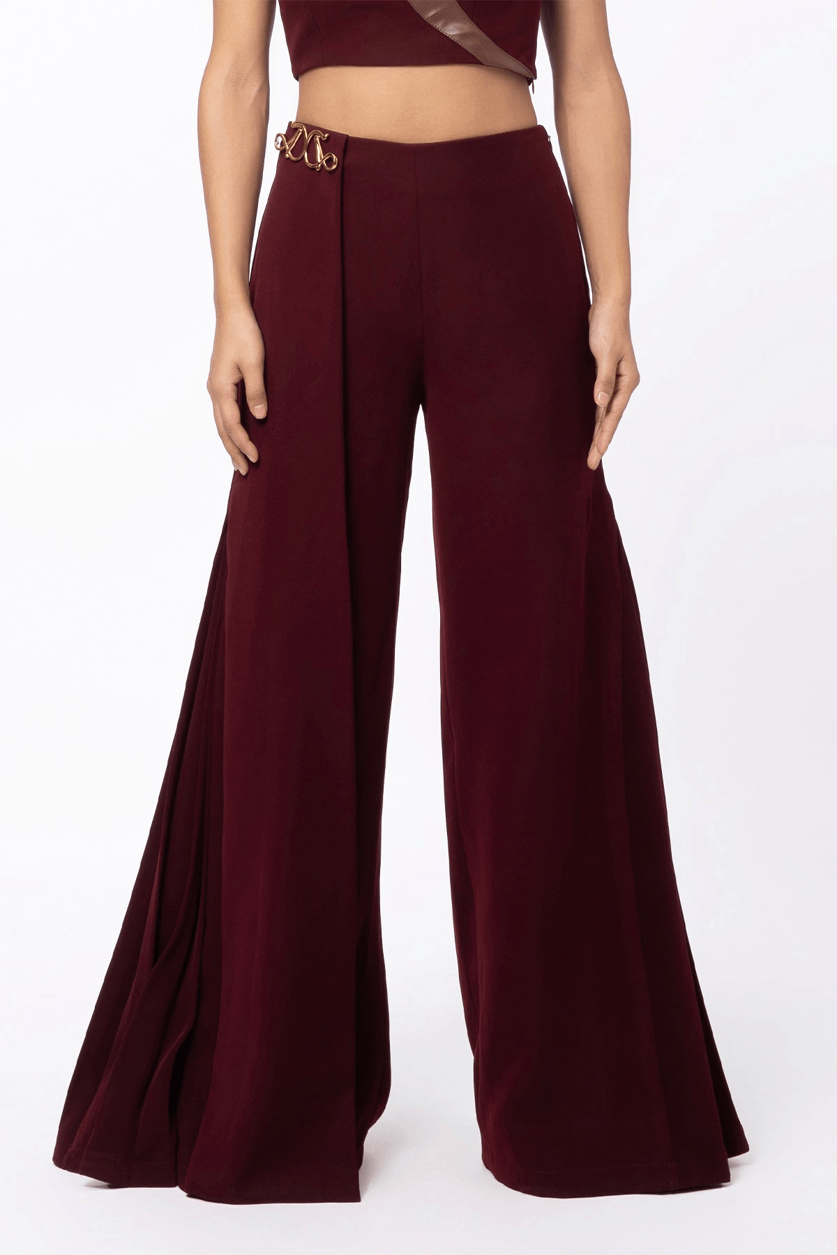 Bare Flared Pants - Deep Red - View 2 - Superr*