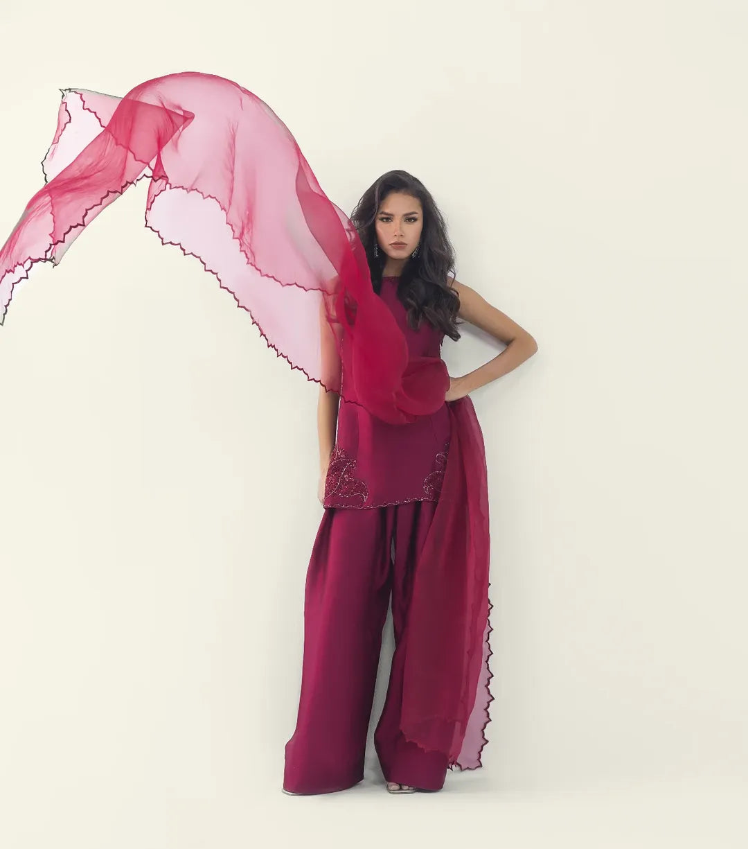 Morello Farshi Salwar Set - View 4 - Superr*