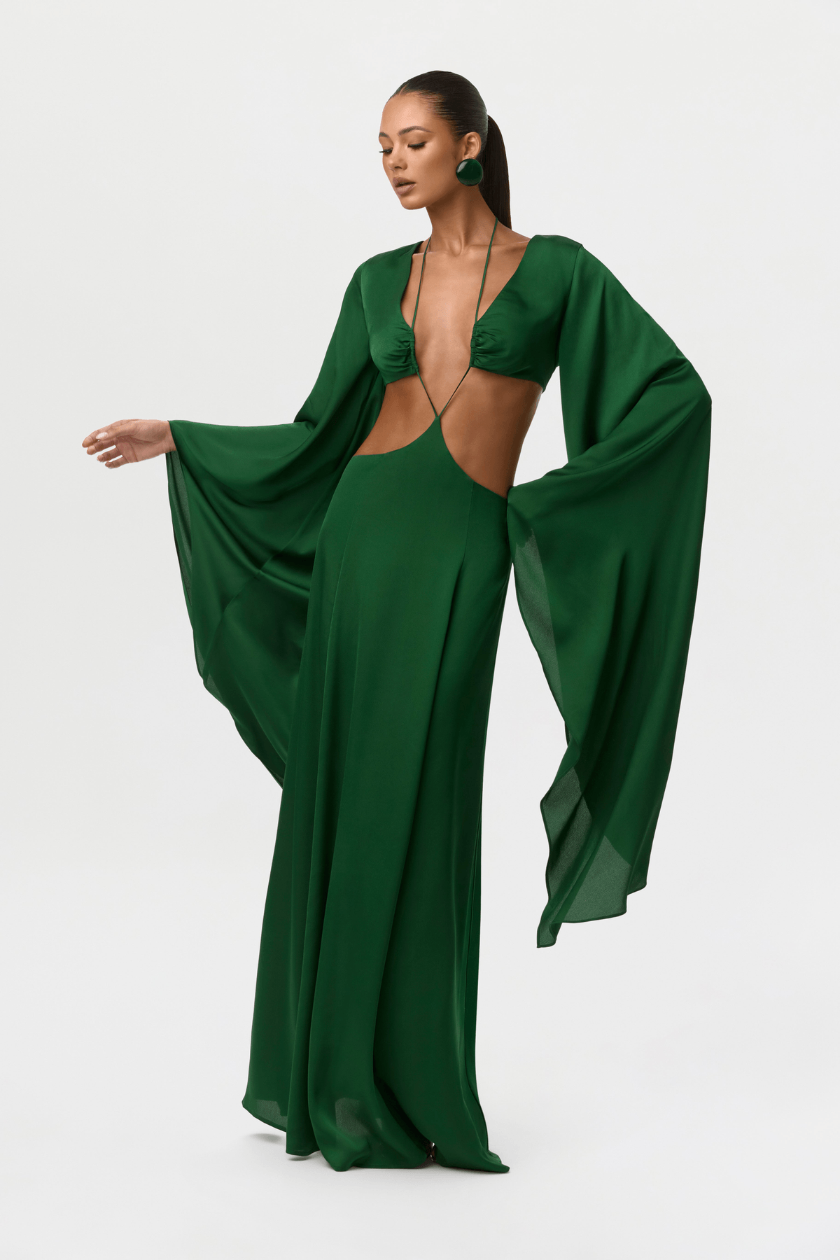 Satin Cutout Maxi Dress - View 3 - Superr*