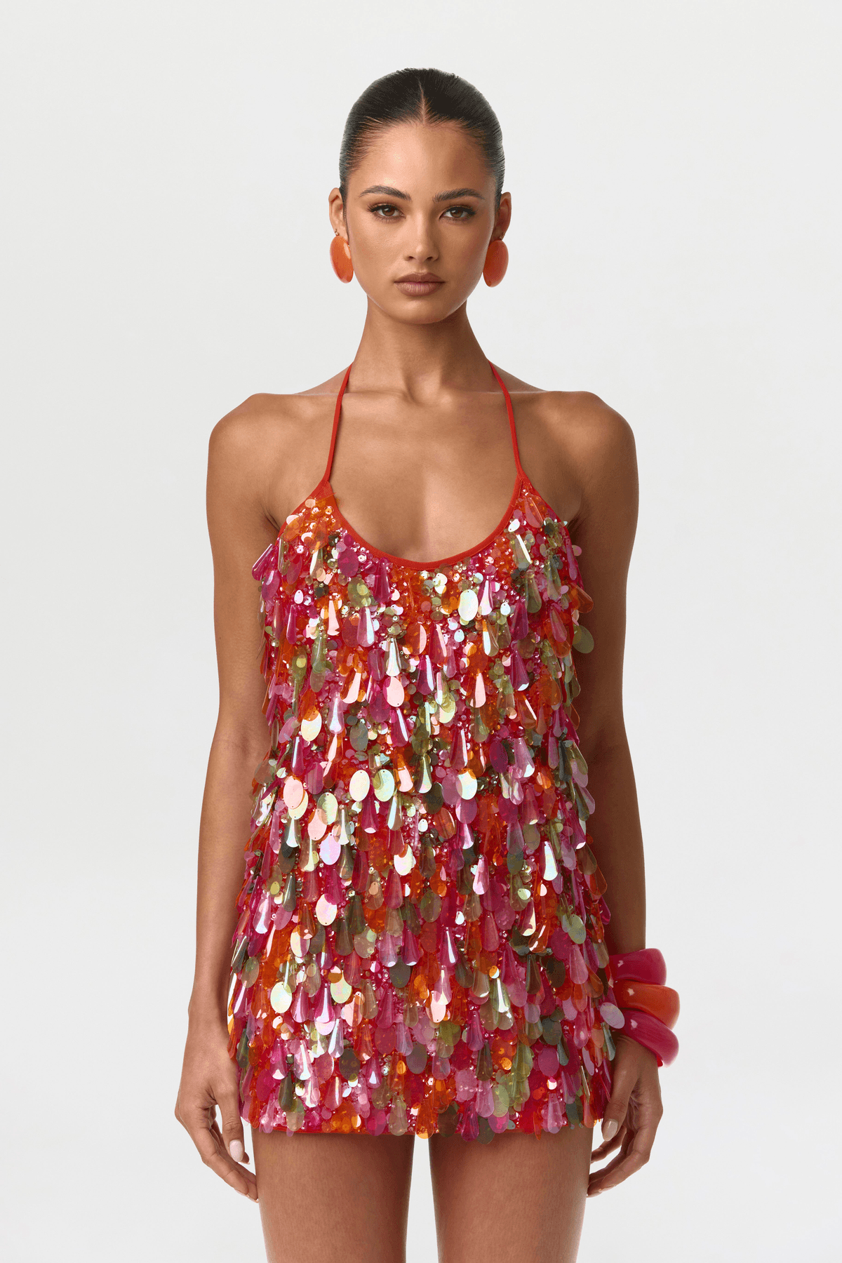 Sequin Halter Mini Dress - View 3 - Superr*