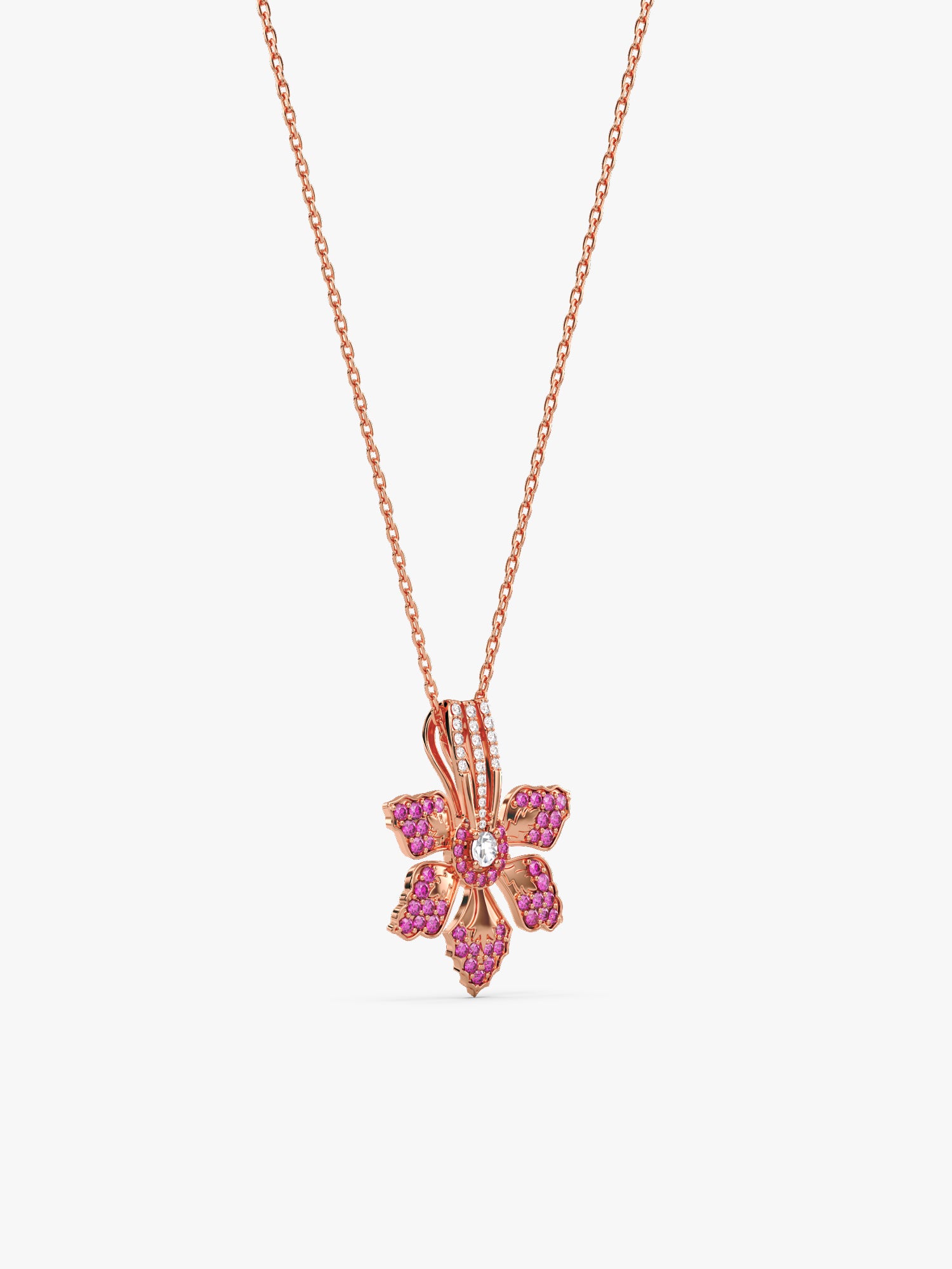 Rose Gold Rani Ebony Pendant with Link Chain - View 3 - Superr*