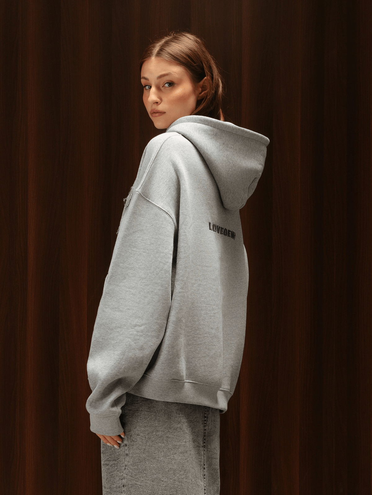 Women's Orbit Hoodie Grey Melange - View 4 - Superr*
