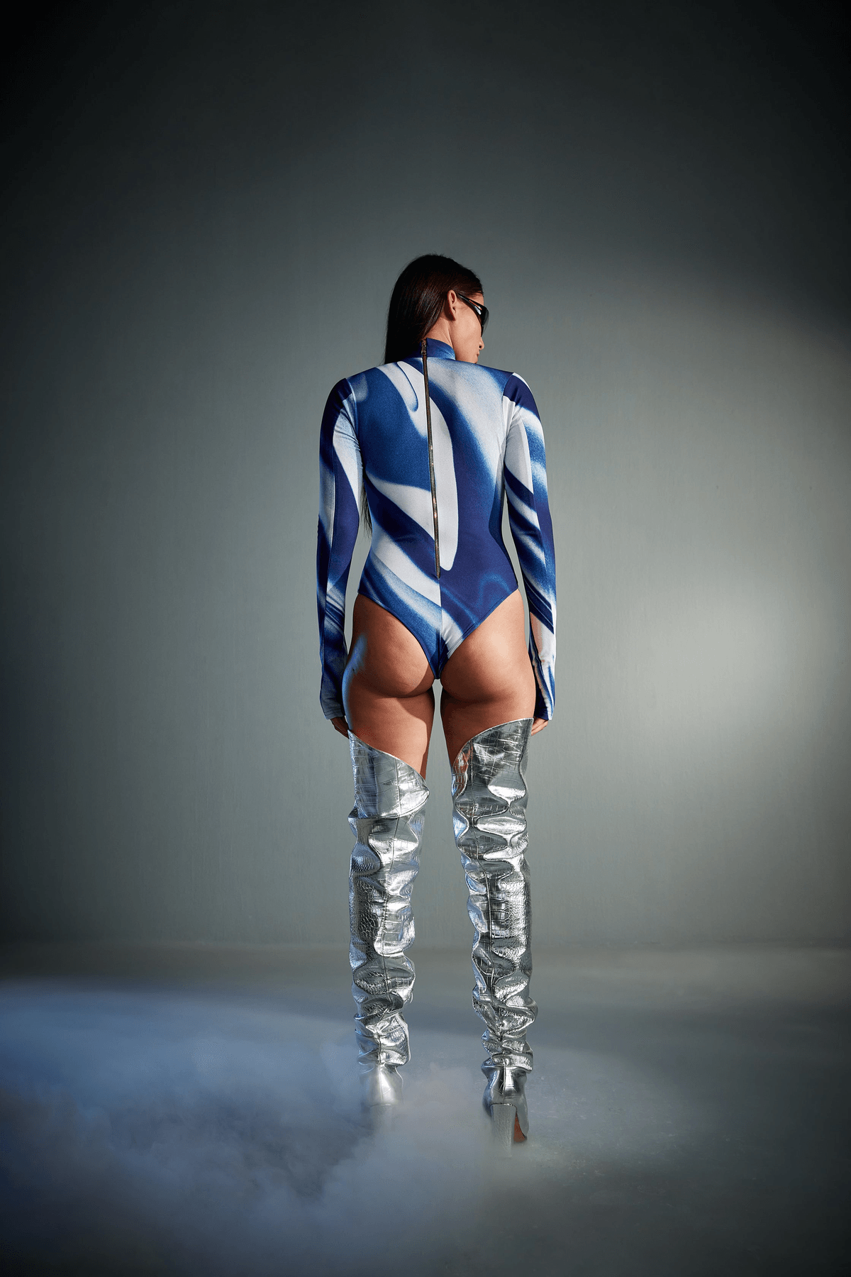 Sublimation Print Bodysuit with Sleeves - View 4 - Superr*
