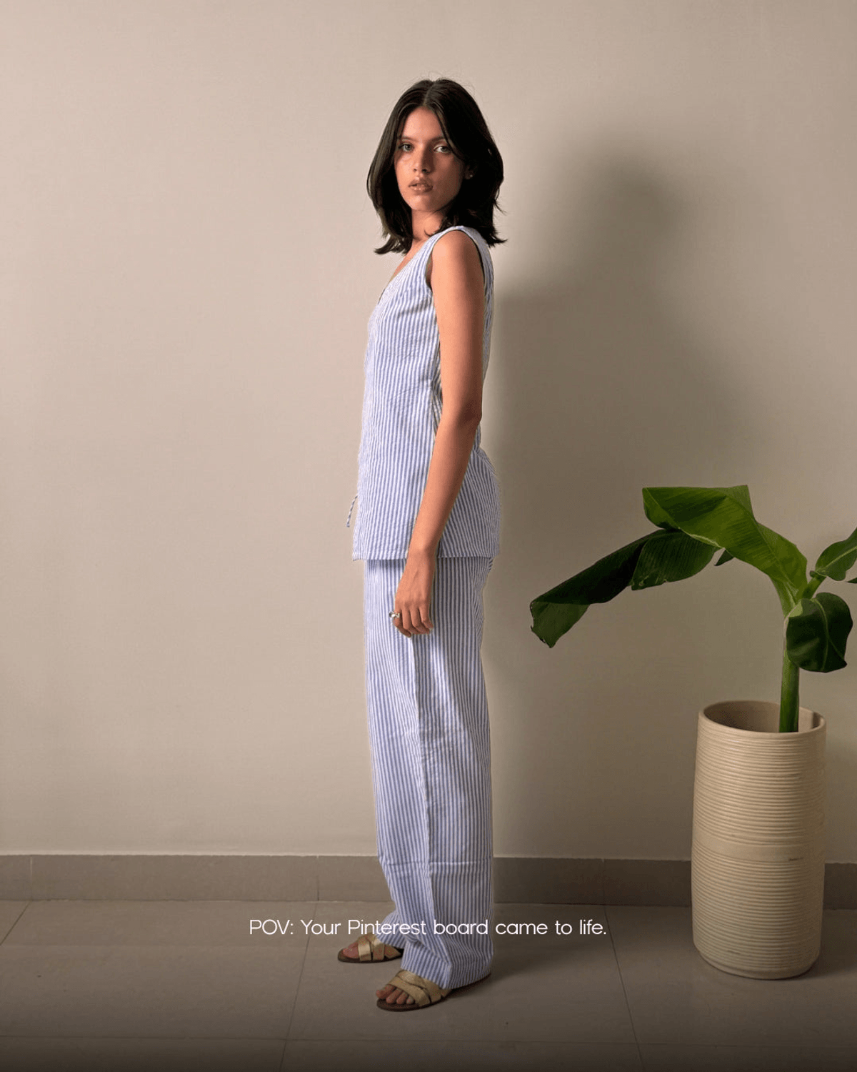 Azure Wrap Linen Co-Ord - View 2 - Superr*