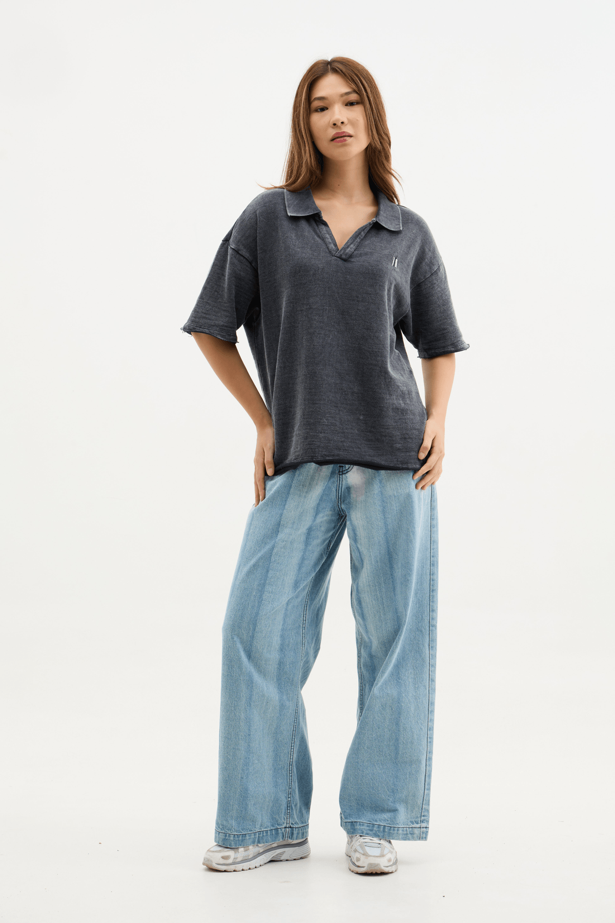 Charcoal Wash Polo - View 3 - Superr*