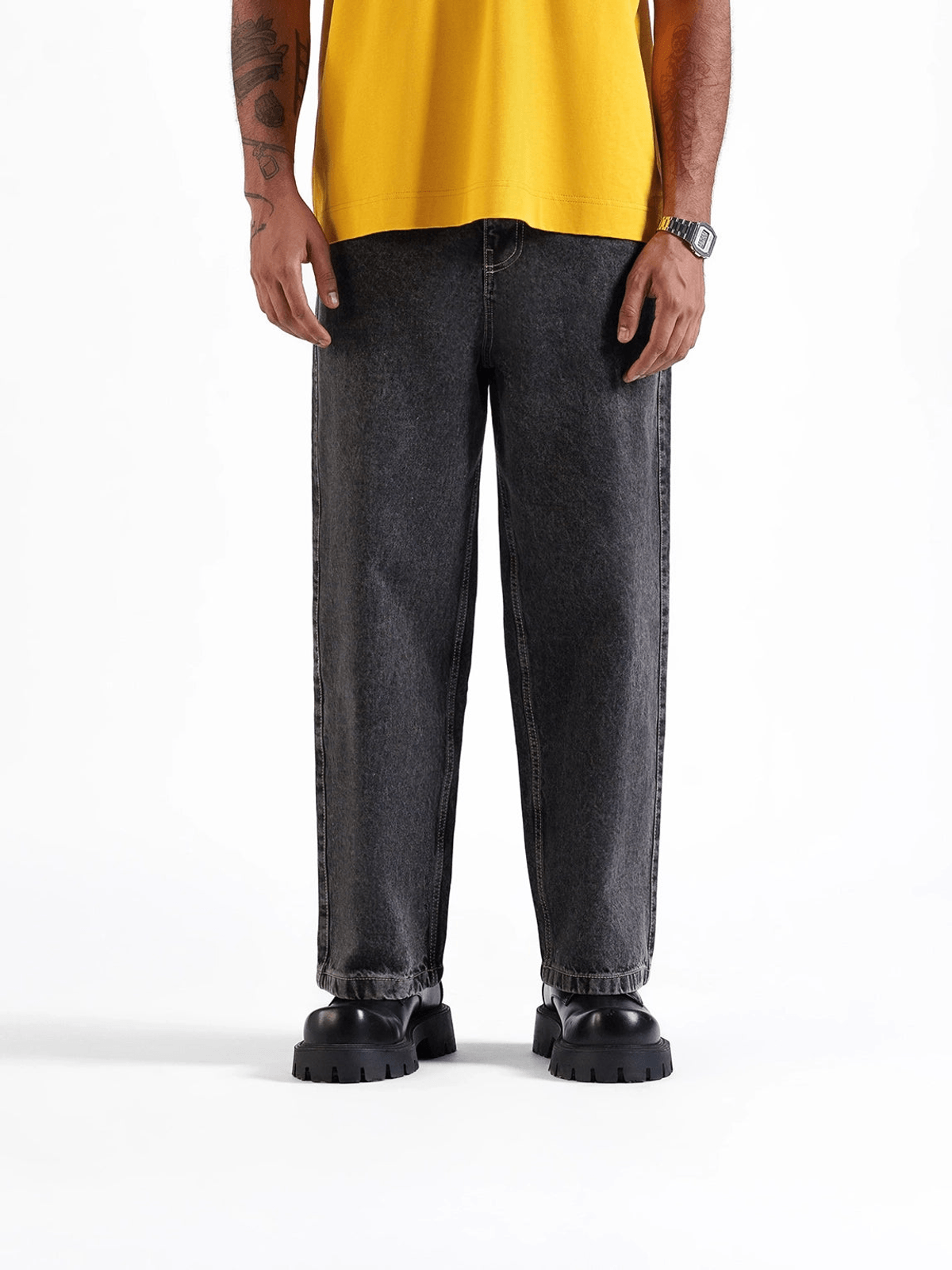 Straight Baggy Jeans Black - View 4 - Superr*