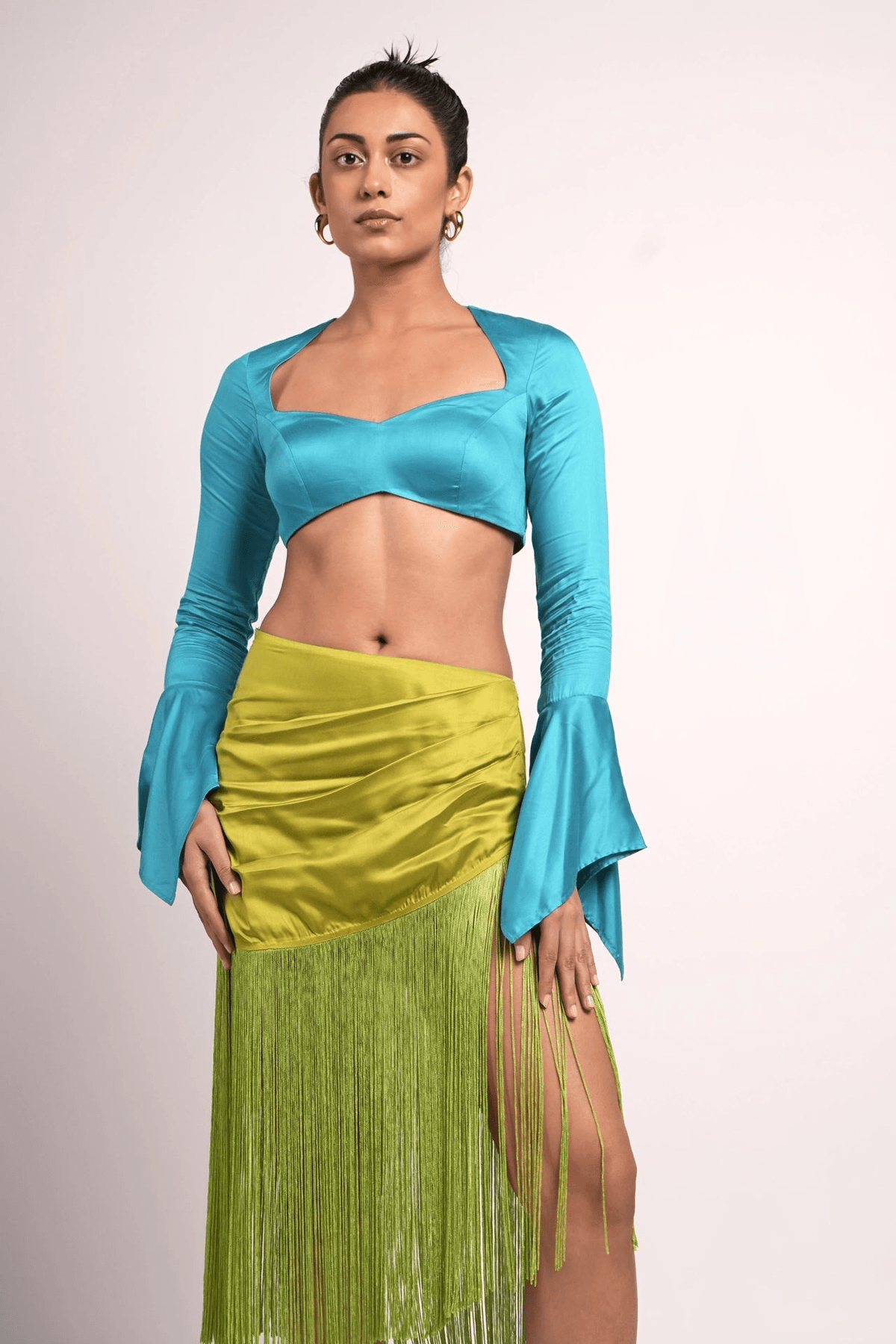 Electric Blue Sculpted Blouse - View 2 - Superr*