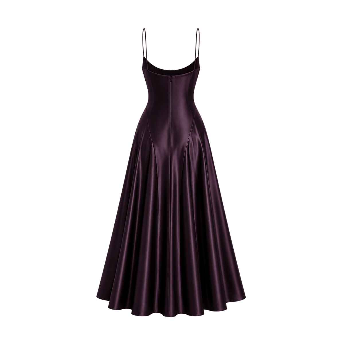 Elara Voss Sienne Plum Satin Maxi Dress - View 2 - Superr*