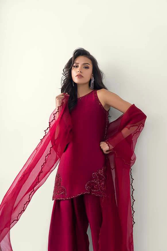 Morello Farshi Salwar Set - View 2 - Superr*