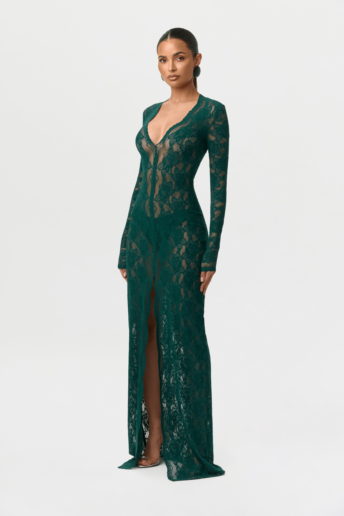 Stretch Lace Maxi Dress - View 2 - Superr*