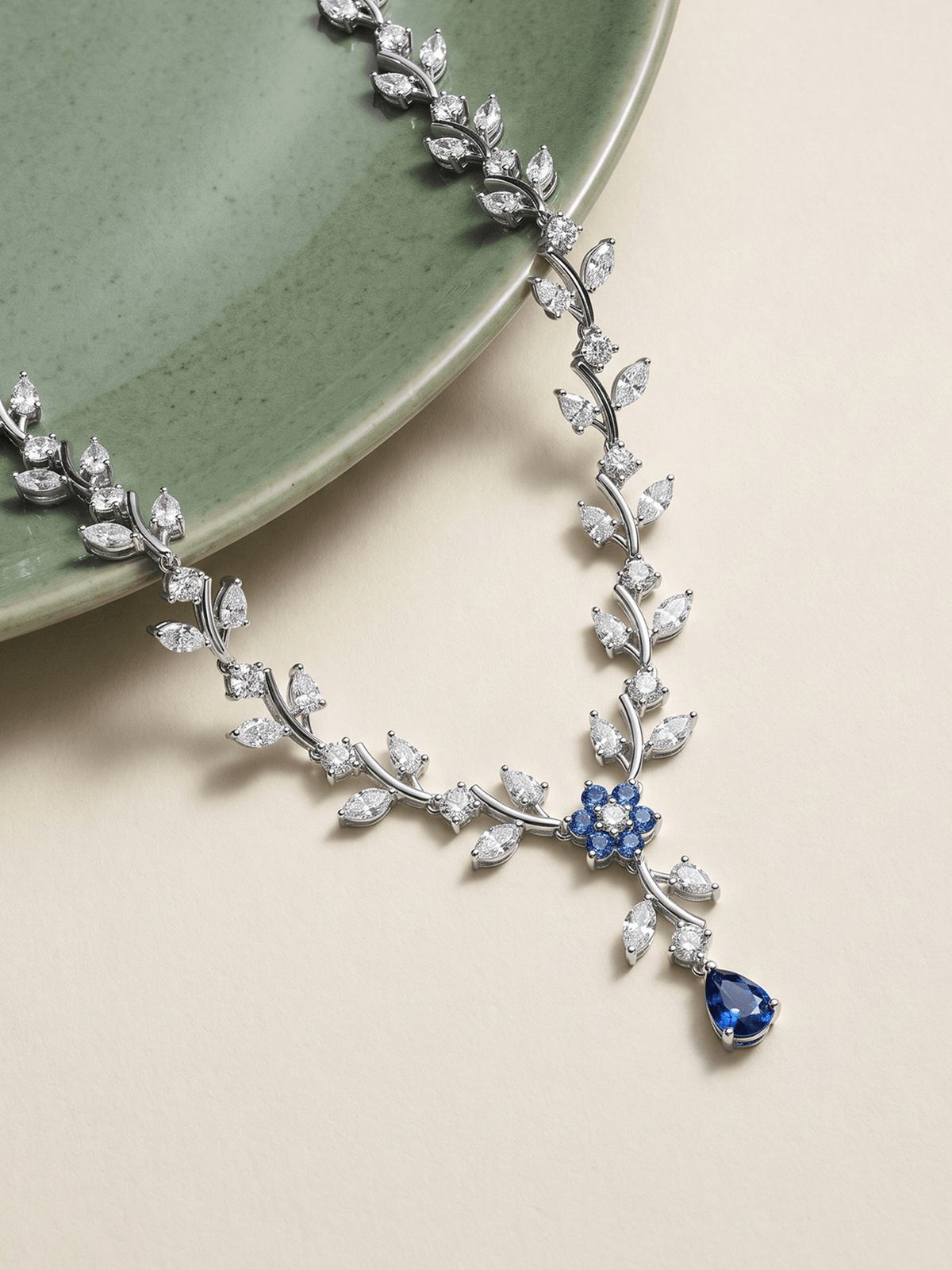 Silver Blue Daisy Necklace - View 2 - Superr*