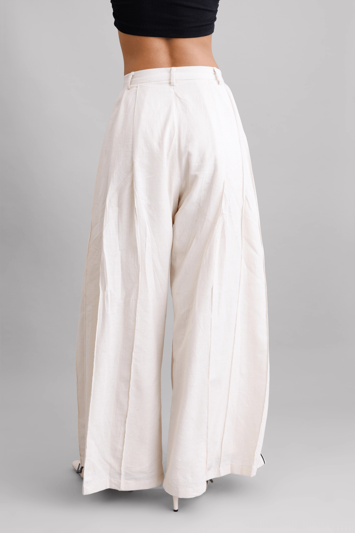 Ecru Tube Pants - View 2 - Superr*