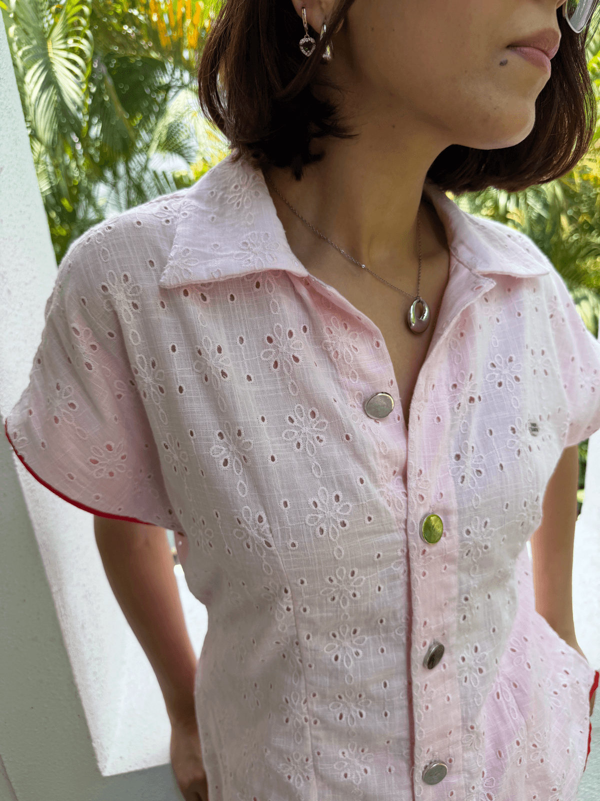 Pink Schiffli Women Set - View 3 - Superr*